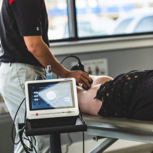 Laser Therapy on legs First Rehab & Sport Physical Therapy